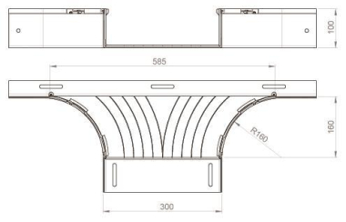 Unex T-Abzweiger lichtgrau         66348 