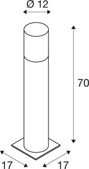 SLV LISENNE POLE 70 E27 grau     1000666 