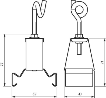 PHILIPS Maxos Abhänger   LL500Z CB-CH WH 