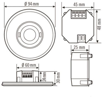 Esylux PD-FLAT-S 360i/8 RW    EP10428708 