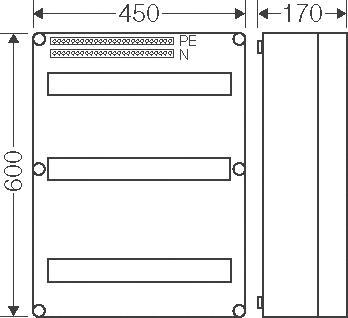 Hensel Mi-Automatengehäuse 54    Mi 1654 