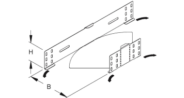 Niedax Wink. Formstück 0-90° RBAV 85.400 
