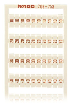 WAGO 209-753 WSB-Beschriftungskarte, als 