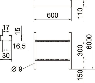 OBO WKLG 1160 FT Weitspannkabelleiter 