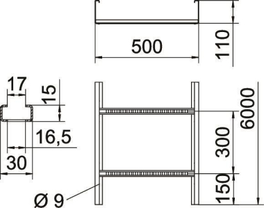 OBO WKLG 1150 FS Weitspannkabelleiter 