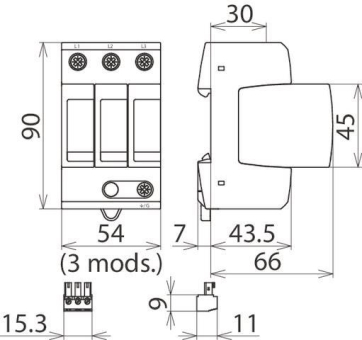 Dehn 908305 DG MU   DG MU 3PY 208 3W+G R 