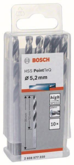 Bosch   HSS-Spiralbohrer PointTeQ 5,2 mm 