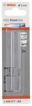 Bosch   HSS-Spiralbohrer PointTeQ 1,0 mm 