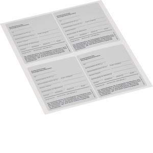 Hager Typenschild n.EN61439     FZ10TS1D 