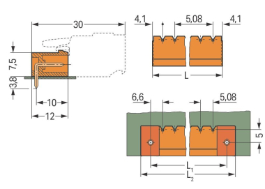 WAGO 231-546/001-000 THT-Stiftleiste, 