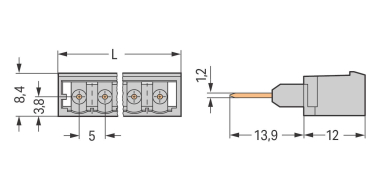 WAGO 231-163/003-000 Stiftleiste für 