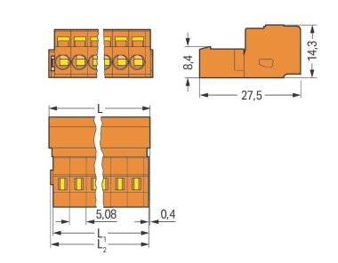 WAGO 231-645 1-Leiter-Stiftleiste,CAGE 