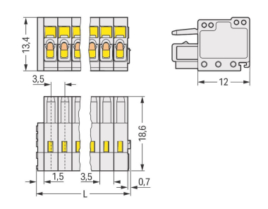 WAGO 734-107 1-Leiter-Federleiste,CAGE 