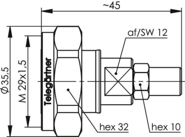 TG 7-16 Kabelstecker 50 Ohm  J01120C0070 