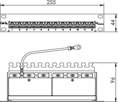 TG 10" Patch Panel MPP12-HS  J02022A0057 