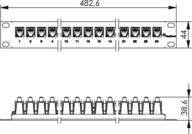 TEGA 19 Modulträger 1 HE     J02023K0025 