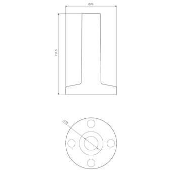 Siemens 8WD43080DA Rohr m.Fuß Rohrlänge 