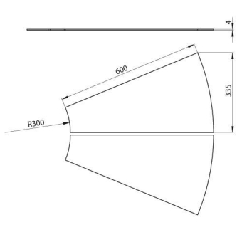Unex Abdeckung Bogen 45  600mm  67614-04 