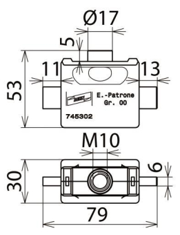 DEHN Erdungspatrone Typ A EP NH00 TI M10 