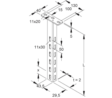 Niedax Hängestiel        HU 4530/600 E3L 