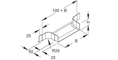 NIED GFK-Anbau T-Stück,      KKSS 50.050 