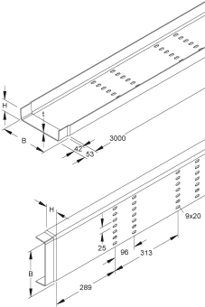 NIED GFK-Kabelrinne           KKL 50.150 