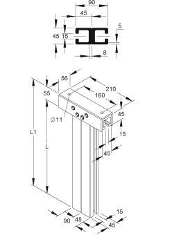 NIED GFK-Hängestiel          FPDS 500/AC 