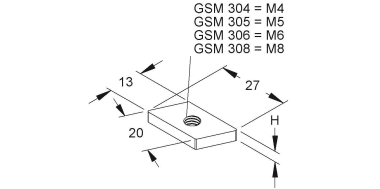 NIED Gleitmuttern                 GSM306 