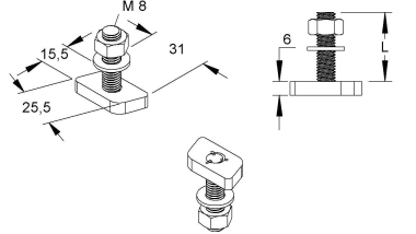 NIED Hammerkopfschrauben       HM 408/20 