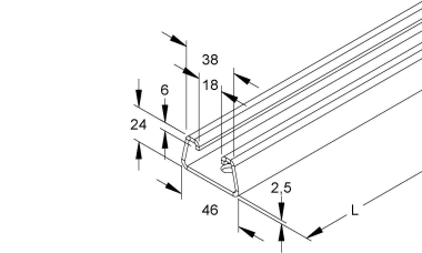 NIED Ankerschiene              2990/6 BO 