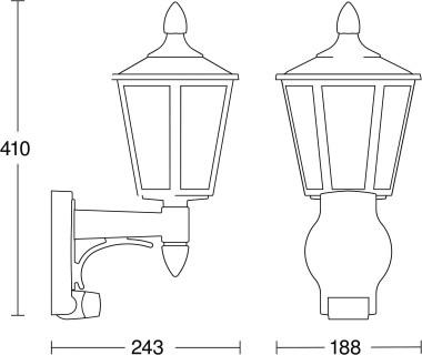 Steinel L15 schwarz Außenleuchte L 15 SW 