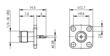 TEGA SMA-Einbaubuchse Au       100024709 