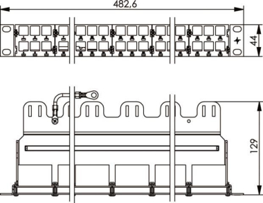 TG 19-Modulträger 1HE        H02025A0236 
