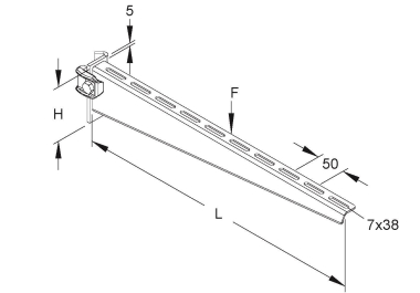 NIED Ausleger 100x610mm          KTT 600 