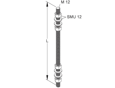 NIED Gewindestäbe               M12/1000 
