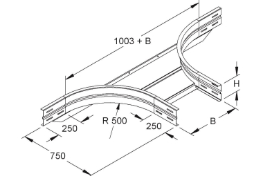 Niedax Anbau-T-Stück    WRTAR 150.400 E3 