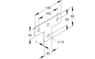 Niedax Schienen T-Verbinder     STS 41 F 