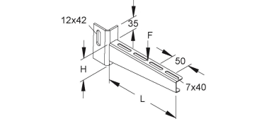 NIED Verzinkt Ausleger             110MM 
