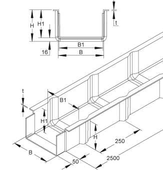 Niedax GFK-Kabelrinne         BK 140.200 