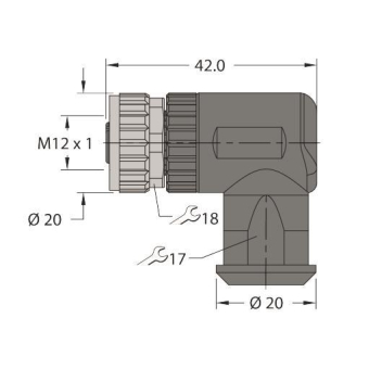Turck M12 x 1     FW-EWKPM0516-SA-S-0408 