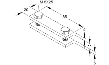 NIED Bandeisenverbinder             BV23 
