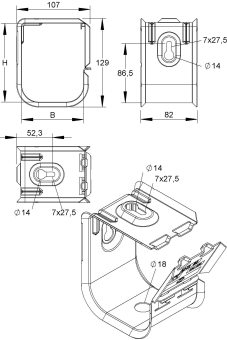 NIED Sammelhalter Metall       SHS 80 S 