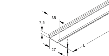 NIED Tragschiene 2933/2SO      2933/2 SO 