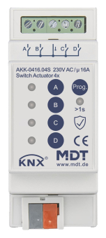 MDT AKK-0416.04S KNX Schaltaktor 4f 2TE 