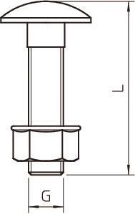 OBO FRSB M10x25 A2 Flachrundschraube 