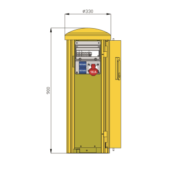 Walther Pollersäule m.RCD TypA  83313500 