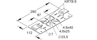 Niedax Montageplatte         KRMPH 280 F 