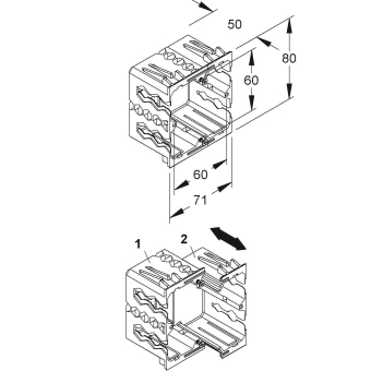 Niedax Geräteeinbaudose      GDM 50-1 VW 