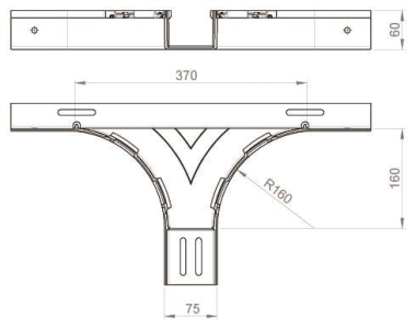 Unex T-Abzweiger lichtgrau         66078 