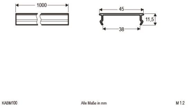 EVN Kunstsoff-Abdeckprofil       KABM100 